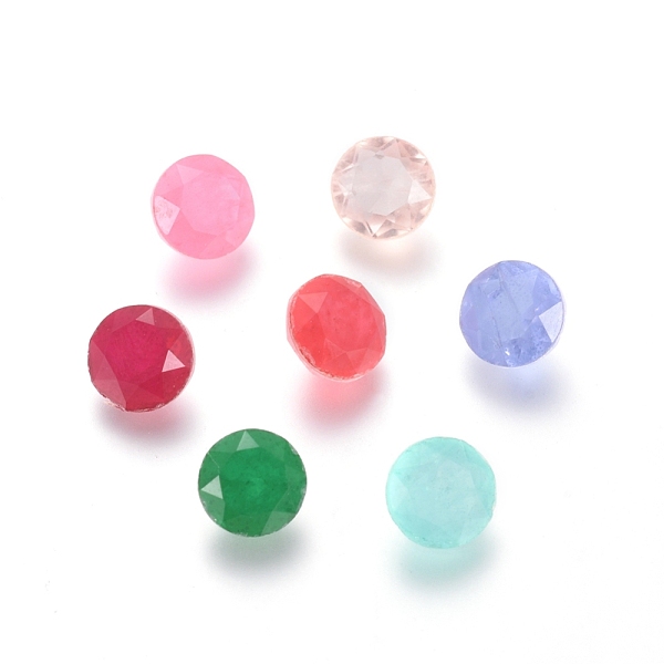 

PandaHall K9 Glass Rhinestone Cabochons, Pointed Back, Faceted, Flat Round, Mixed Color, 6x4mm Glass Rhinestone Flat Round Multicolor