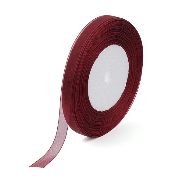 

PandaHall Sheer Organza Ribbon, Wide Ribbon for Wedding Decorative, Indian Red, 1-1/2 inch(38mm), 50yards/roll(45.72m/roll), 5rolls/group...
