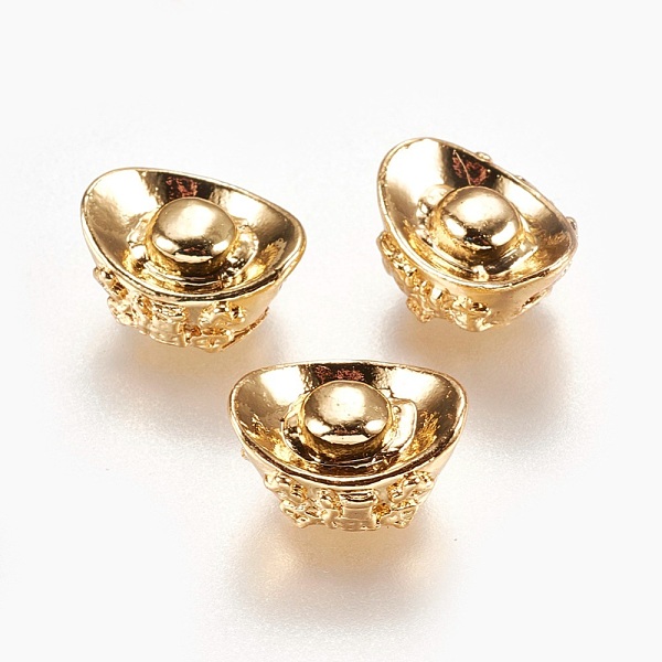 

PandaHall Alloy Beads, Long-Lasting Plated, Ingot, Real 18K Gold Plated, 11x8.5x5mm, Hole: 1.5mm Alloy Others