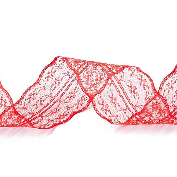 

PandaHall Polyester Lace Trim, Lace Ribbon For Sewing Decoration, Red, 45mm, about 1- 3/4 inch(45mm) wide, about 10.93 yards (10m)/roll...