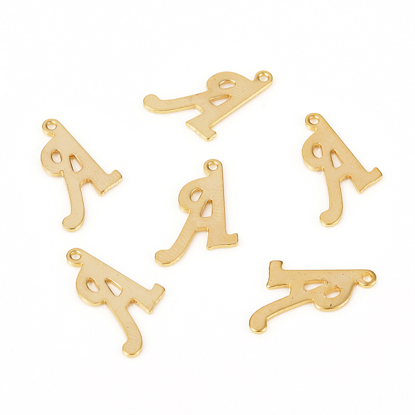 

PandaHall 201 Stainless Steel Pendants, Laser Cut, Letter, Golden, Letter.A: 17x11x1.2mm, Hole: 1mm 201 Stainless Steel Letter A
