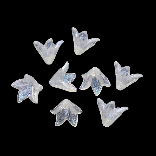 

PandaHall Transparent Acrylic Bead Caps, 5-Petal Flower, White, 16x16.5x13mm, Hole: 1.4mm Acrylic White
