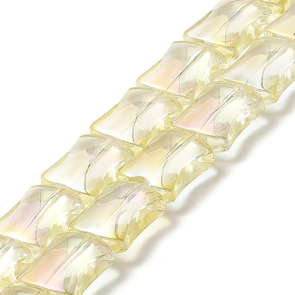 

PandaHall Electroplate Glass Beads Strands, Rainbow Plated, Bamboo Joint, Pale Goldenrod, 12x10x5.5mm, Hole: 1mm, about 49pcs/strand...