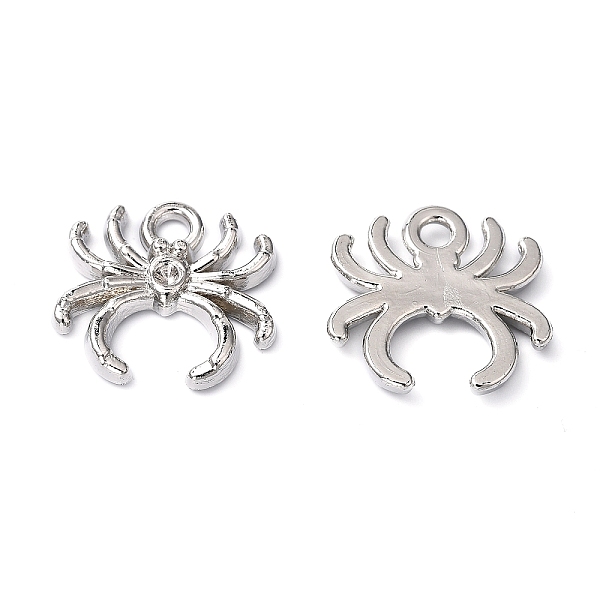 

PandaHall Halloween Spider Jewelry CCB Plastic Pendants, Nickel, 18x17x3mm Plastic Spider