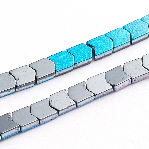 

PandaHall Electroplated Non-magnetic Synthetic Hematite Beads Strands, Half Plated, Arrow, Multi-color Plated, 5x4x2mm, Hole: 0.8mm, about...