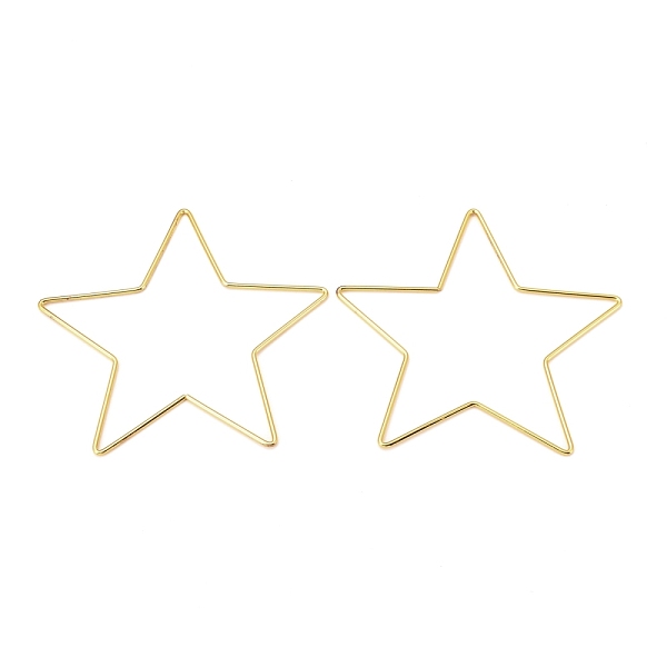 

PandaHall Iron Linking Rings, DIY Accessories, Star, Light Gold, 100x100x2.8mm, Inner Diameter: 97x97mm Iron Star