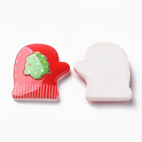 

PandaHall Opaque Resin Cabochons, Christmas Style, Gloves, Red, 30.5x26x5.5mm Resin Others Red