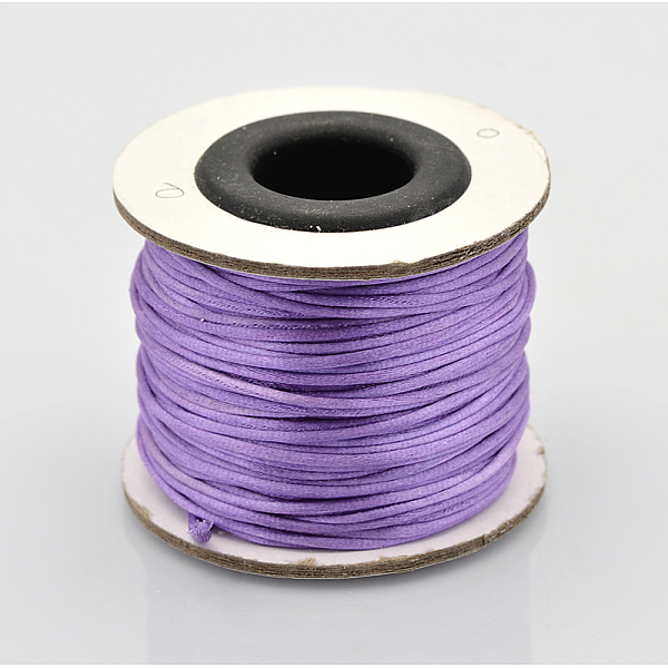 

PandaHall Macrame Rattail Chinese Knot Making Cords Round Nylon Braided String Threads, Satin Cord, Medium Purple, 1mm, about 32.8 yards...