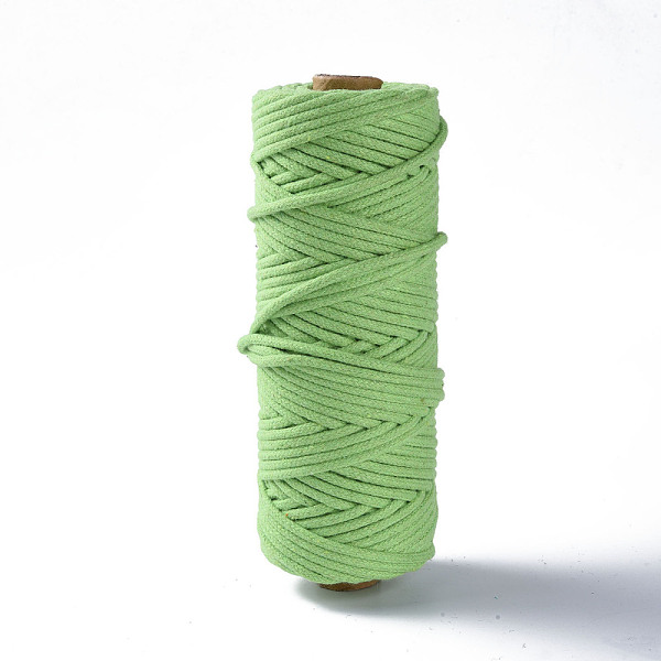 

PandaHall Cotton String Threads, Macrame Cord, Decorative String Threads, for DIY Crafts, Gift Wrapping and Jewelry Making, Lime, 3mm, about..., Green