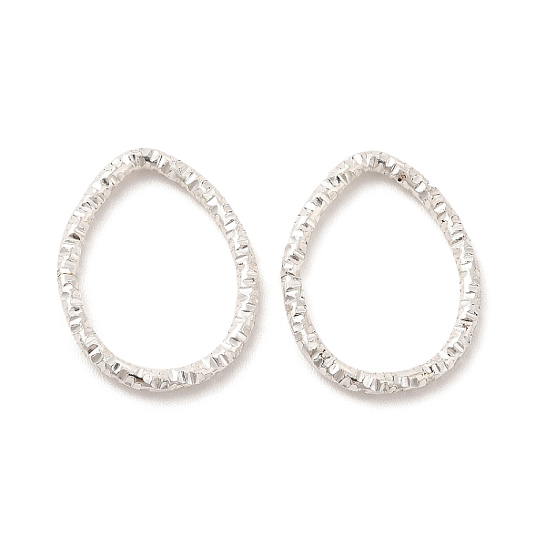

PandaHall 50Pcs Iron Linking Rings, Textured Open Rings, Silver, Teardrop, 18x14x2mm, Inner Diameter: 11x15mm Iron Teardrop