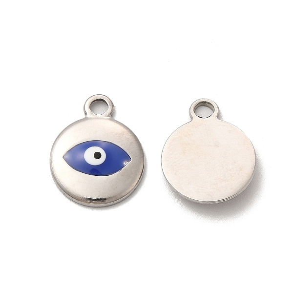 

PandaHall 201 Stainless Steel Pendants, with Enamel, Evil Eye, Stainless Steel Color, 19x15x3mm, Hole: 3mm Stainless Steel+Enamel Evil Eye..., Blue