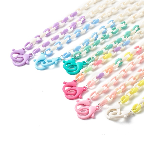 

PandaHall Acrylic Cable Chain Necklaces, Mixed Color, 28.4 inch(73cm) Acrylic Multicolor