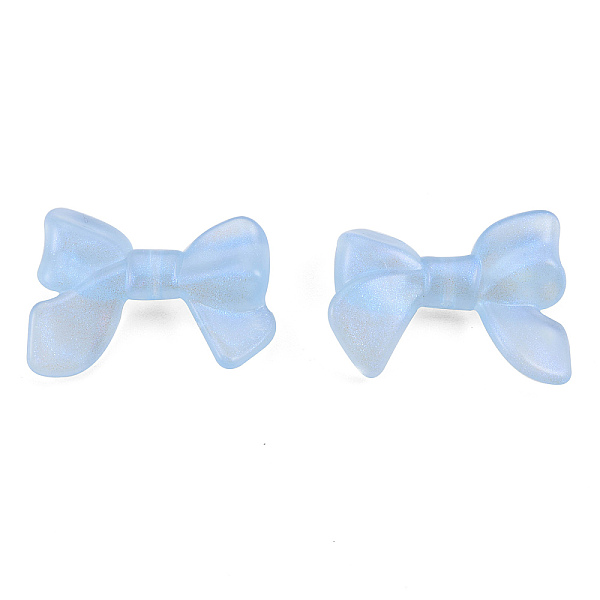 

PandaHall Transparent Luminous Acrylic Beads, with Glitter Powder, Glow in the Dark, Bowknot, Light Sky Blue, 24x32x8mm, Hole: 2mm, about...