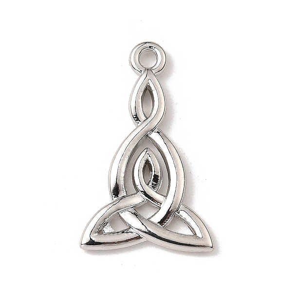 

PandaHall Alloy Pendants,Knot, Platinum, 25x15.5x2mm, Hole: 1.6mm Alloy Others