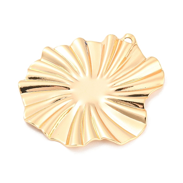 

PandaHall Rack Plating Brass Pendants, Irregular Flat Round Charm, Real 18K Gold Plated, 36x33.5x2mm, Hole: 1.2mm Brass Flat Round