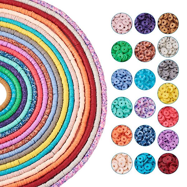 

PandaHall DIY Stretch Bracelets Making Kits, Including Handmade Polymer Clay Beads, Elastic Crystal Threads, Zinc Alloy Lobster Claw Clasps..., Multicolor