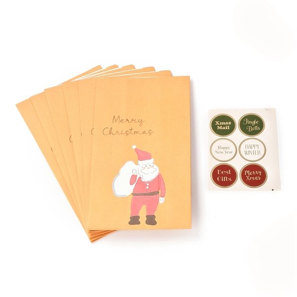 

PandaHall Christmas Themed Rectangle Paper Fold Bags, No Handles, with Sticker, Gift Bags, Shopping Bags, Santa Claus, 15x10x27cm, 6pcs...