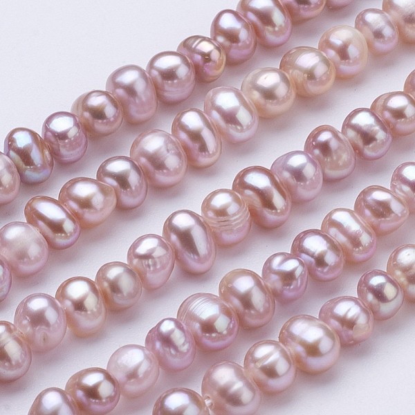 

PandaHall Natural Cultured Freshwater Pearl Beads Strands, Potato, Violet, 2.5~4.5x4.5~6mm, Hole: 0.7mm, about 87~90pcs/strand, 1.36~1.38..., Purple