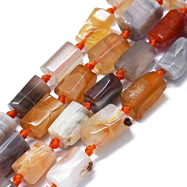 

PandaHall Natural Botswana Agate Beads Strands, Nuggets, 11~14x6~8mm, Hole: 0.9mm, about 28~32pcs/strand, 15.75''(40cm) Botswana Agate...