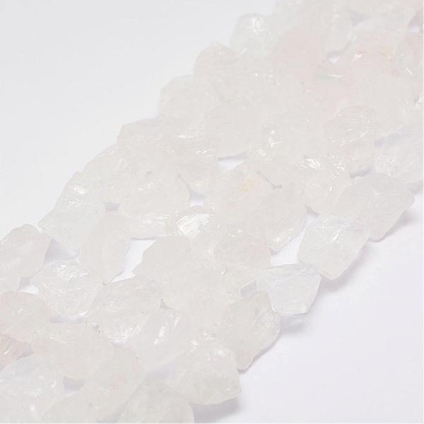 

PandaHall Raw Rough Natural Quartz Crystal Beads Strands, Rock Crystal, Nuggets, 15~20x14~18x10~14mm, Hole: 1mm, about 25pcs/strand, 14.9...