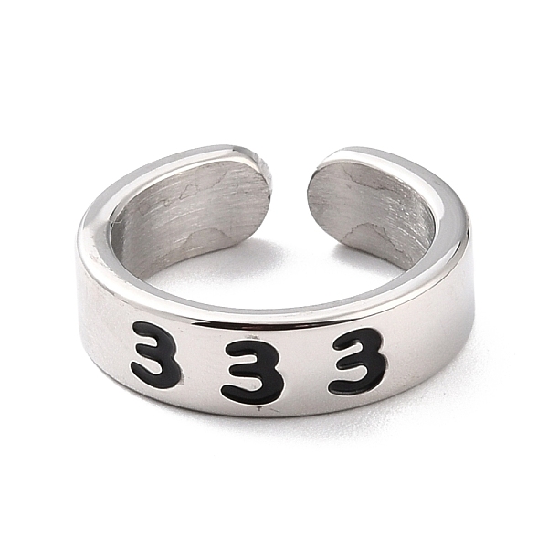 

PandaHall Angel Number Rings for Women, 304 Stainless Steel Enamel Cuff Finger Rings, Num.3, US Size 6 3/4(17.1mm) 304 Stainless Steel...