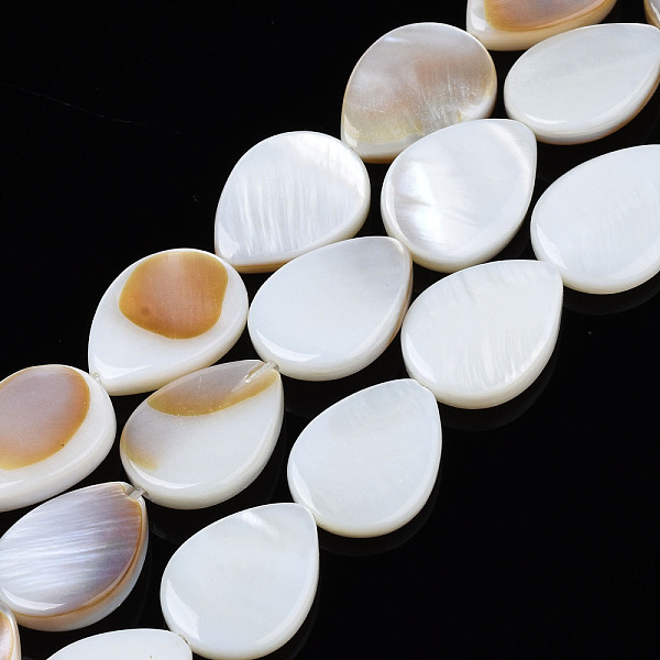 

PandaHall Natural Freshwater Shell Beads Strands, Teardrop, Seashell Color, 13.5x10x3mm, Hole: 0.5mm, about 28pcs/strand, 14.92 inch~15 inch...