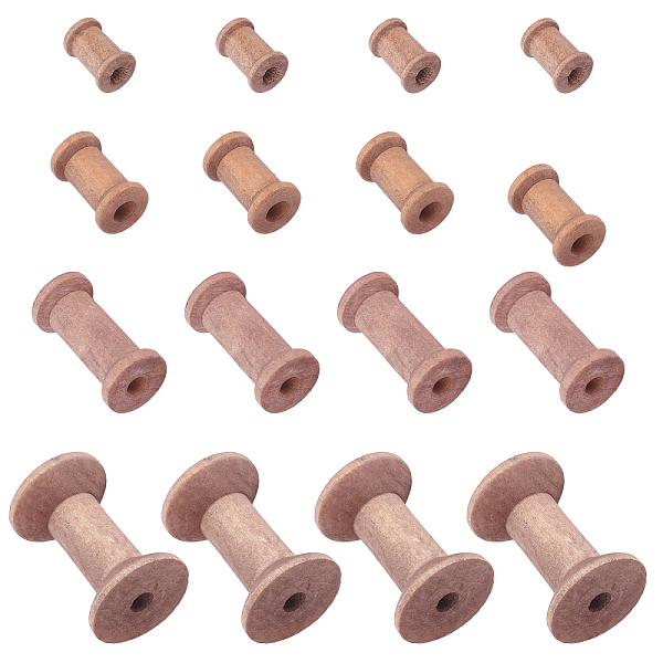 Pandahall Elitef 40pcs 4 Stil Schima Holz Nähen Stickgarn Spule