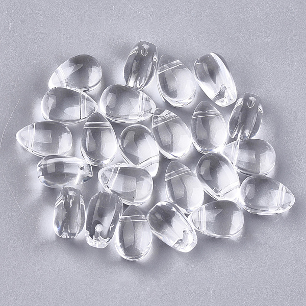 

PandaHall Transparent Glass Charms, Teardrop, Clear, 9x6x6mm, Hole: 0.5mm Glass Teardrop Clear