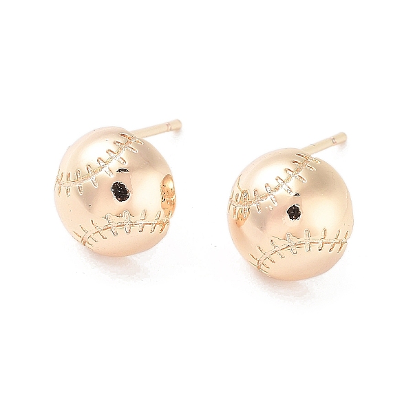 

PandaHall Brass Stud Earrings, Tennis, Real 18K Gold Plated, 10mm Brass Tennis