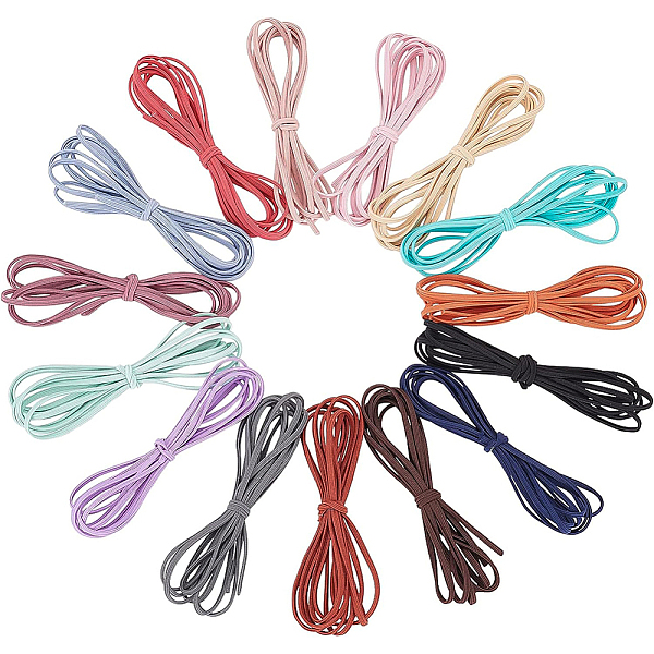 

PandaHall BENECREAT 15Strands 15 Colors Nylon Elastic Cords, for DIY Hair Accessories, Flat, Mixed Color, 3mm, about 2.19 Yards(2m)/strand..., Multicolor