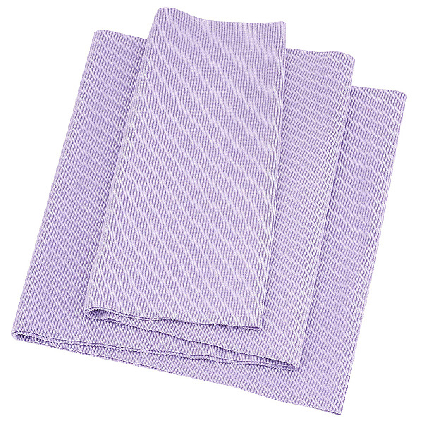 

PandaHall Cotton Ribbing Fabric for Cuffs, Waistbands Neckline Collar Trim, Lilac, 650x235x1mm Cotton Purple