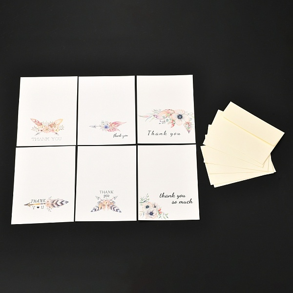 Бумажные благодарственные открытки и конверты