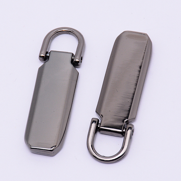 

PandaHall Zinc Alloy Replacement pull-tab Accessories, for Luggage Suitcase Backpack Jacket Bags Coat, Gunmetal, 41x12x4mm, Hole: 7x8mm...