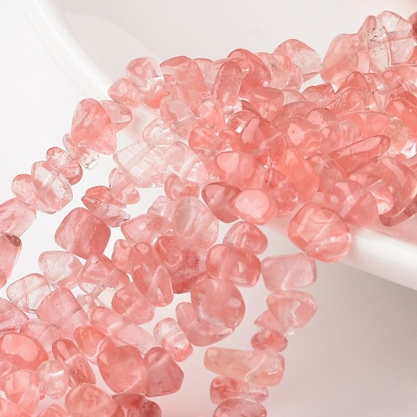 

PandaHall Cherry Quartz Glass Bead Strands, Tumbled Stone, Nuggets, 4~6x8~12x2~4mm, Hole: 1mm, about 34.6 inch Other Watermelon Stone Glass...