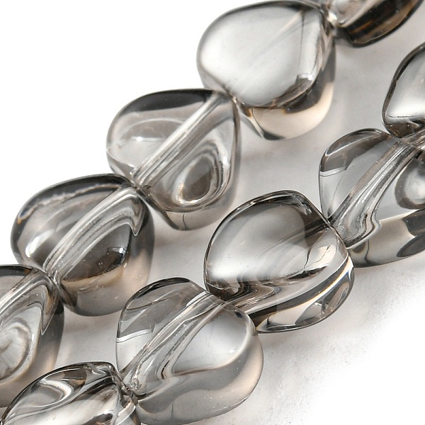 

PandaHall Pearl Luster Plated Electroplate Transparent Glass Beads Strands, Heart, Dark Gray, 5.5x6x4mm, Hole: 0.9mm, about 110pcs/strand...