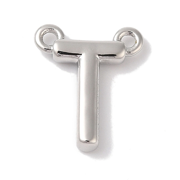 

PandaHall Rack Plating Brass Pendants, Long-Lasting Plated, Lead Free & Cadmium Free, Letter Charms, Platinum, Letter T, 11x9x2mm, Hole: 1mm...