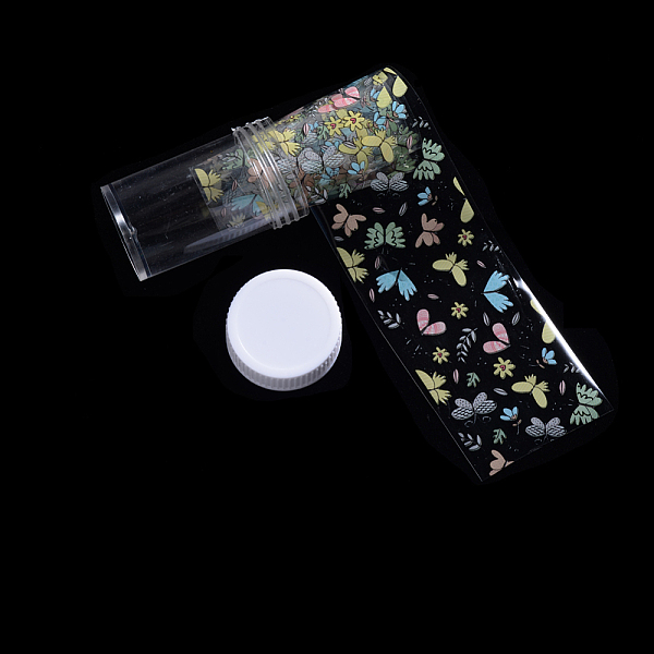 

PandaHall Nail Art Foil Transfer Stickers, Flowers Butterfly Nail Decals, for DIY Design Nail Extension Gel Art Decorations, Colorful...
