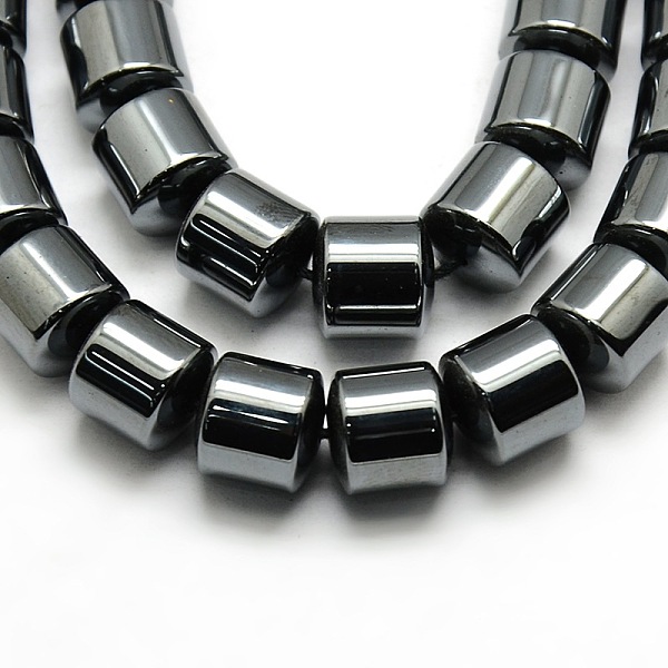 

PandaHall Grade AA Non-magnetic Synthetic Hematite Column Beads Strands, Non-magnetic Synthetic Hematite, 10x10mm, Hole: 1mm, about...