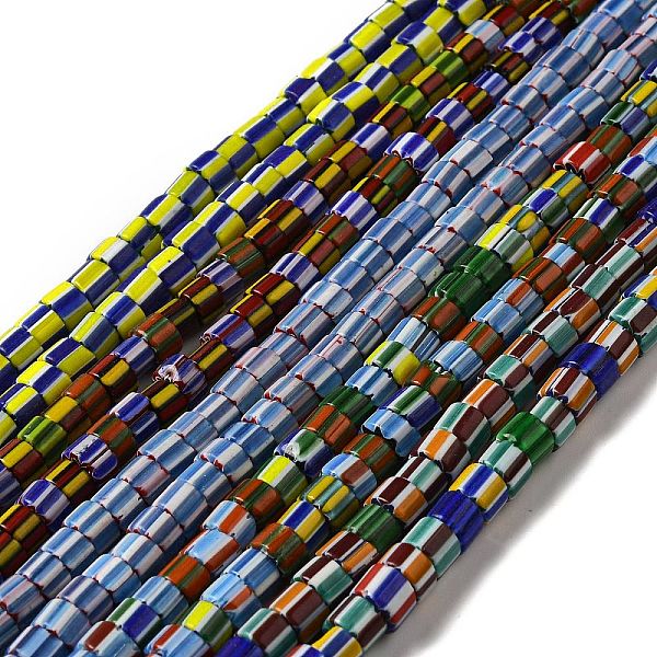 

PandaHall Handmade Lampwork Beads Strands, Column, Random Color, 6.5~9.5x5~6.5mm, Hole: 0.9mm, about 101pcs/strand, 20.47~22.05inch(52~56cm)..., Multicolor