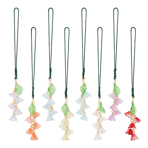 8 pz cinghie acriliche per cellulari-image-HJEW-DR00140-it