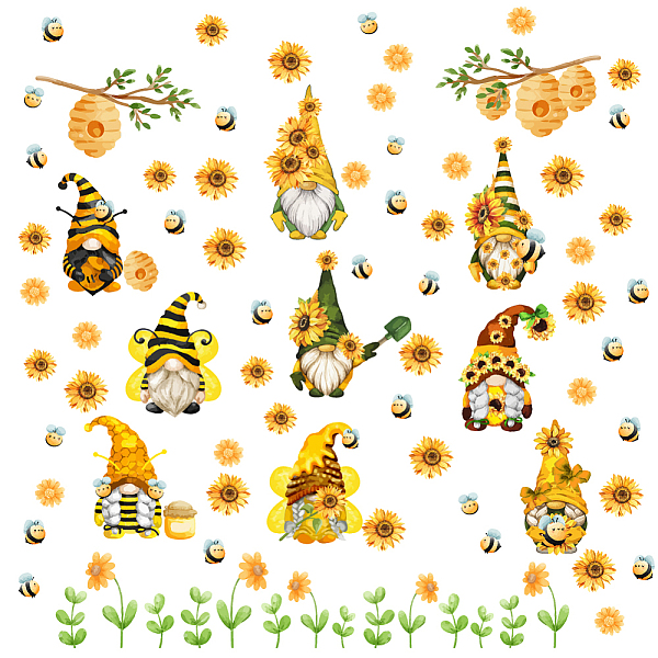 

PandaHall PVC Wall Stickers, Wall Decoration, Gnome Pattern, 390x900mm, 2pcs/set PVC Gnome
