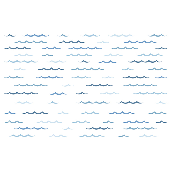 

PandaHall PVC Wall Stickers, Wall Decoration, Wave Pattern, 290x1180mm, 2pcs/set PVC Others