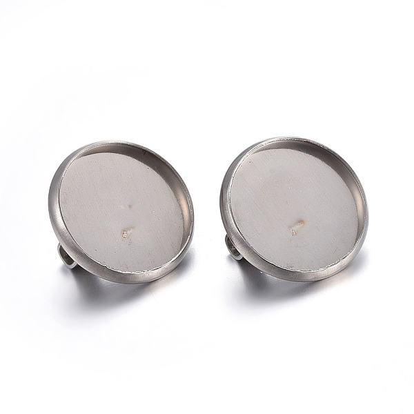 

PandaHall 304 Stainless Steel Brooch Findings, Back Bar Findings, Flat Round, Stainless Steel Color, Tray: 14mm, 15x6.5mm, Pin: 0.7mm 304...