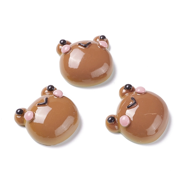 

PandaHall Resin Cabochons, Frog Bread, Saddle Brown, 27x26x12mm Resin Food