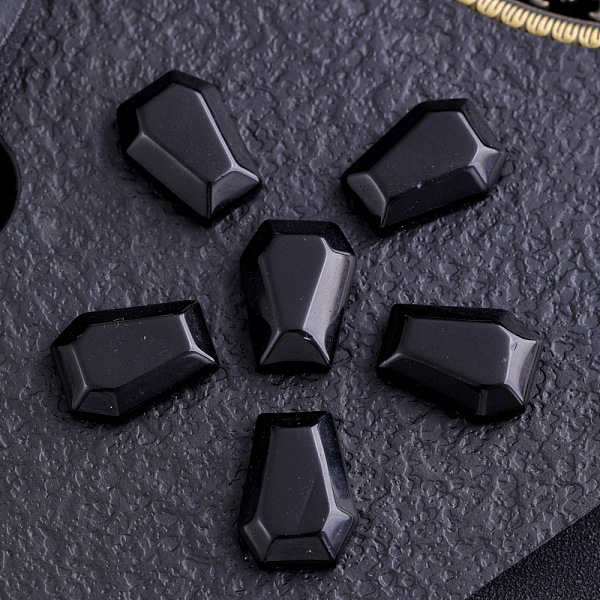 

PandaHall Natural Obsidian Carved Coffin Decorations, Reiki Stones for Home Office Desktop Feng Shui Ornament, 20x15mm Obsidian Others