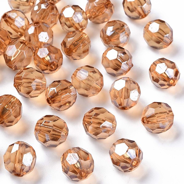 

PandaHall Transparent Acrylic Beads, Faceted, Football, BurlyWood, 14x13.5mm, Hole: 2mm, about 330pcs/500g Acrylic Sports Orange