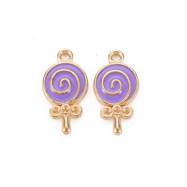 

PandaHall Alloy Pendant Rhinestone Settings, with Enamel, Lollipop, Light Gold, Blue Violet, Fit for 1mm Rhinestone, 18.5x10x2mm, Hole...