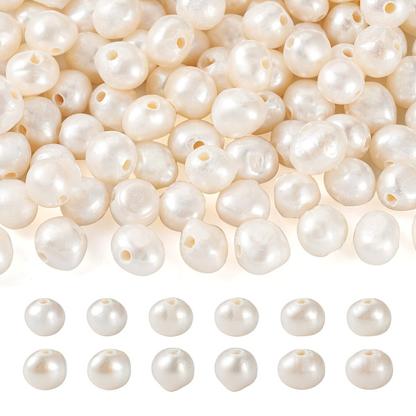 

PandaHall Natural Cultured Freshwater Pearl Beads, Baroque Keshi Pearl, Nuggets, Seashell Color, 7~8mm, Hole: 1.6mm Keshi Pearl Nuggets