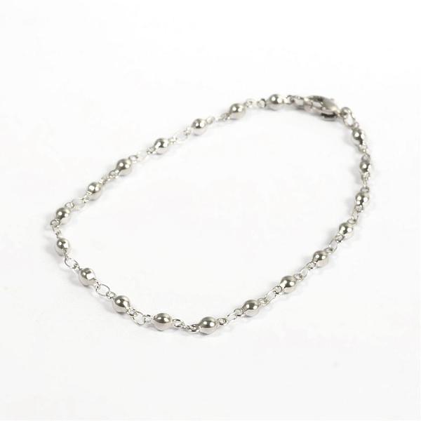 

PandaHall 304 Stainless Steel Bracelets, Round Link Bracelets, with Lobster Claw Clasps, Stainless Steel Color, 200x3mm(7.87 inch) 304...