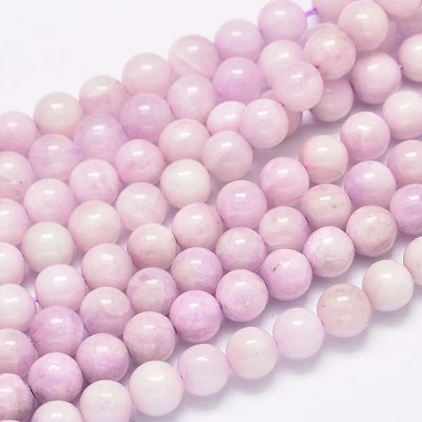 

PandaHall Round Natural Kunzite Beads Strands, Spodumene Beads, Grade A, 7~8mm, Hole: 1mm, about 49pcs/strand, 15.5 inch Kunzite Round